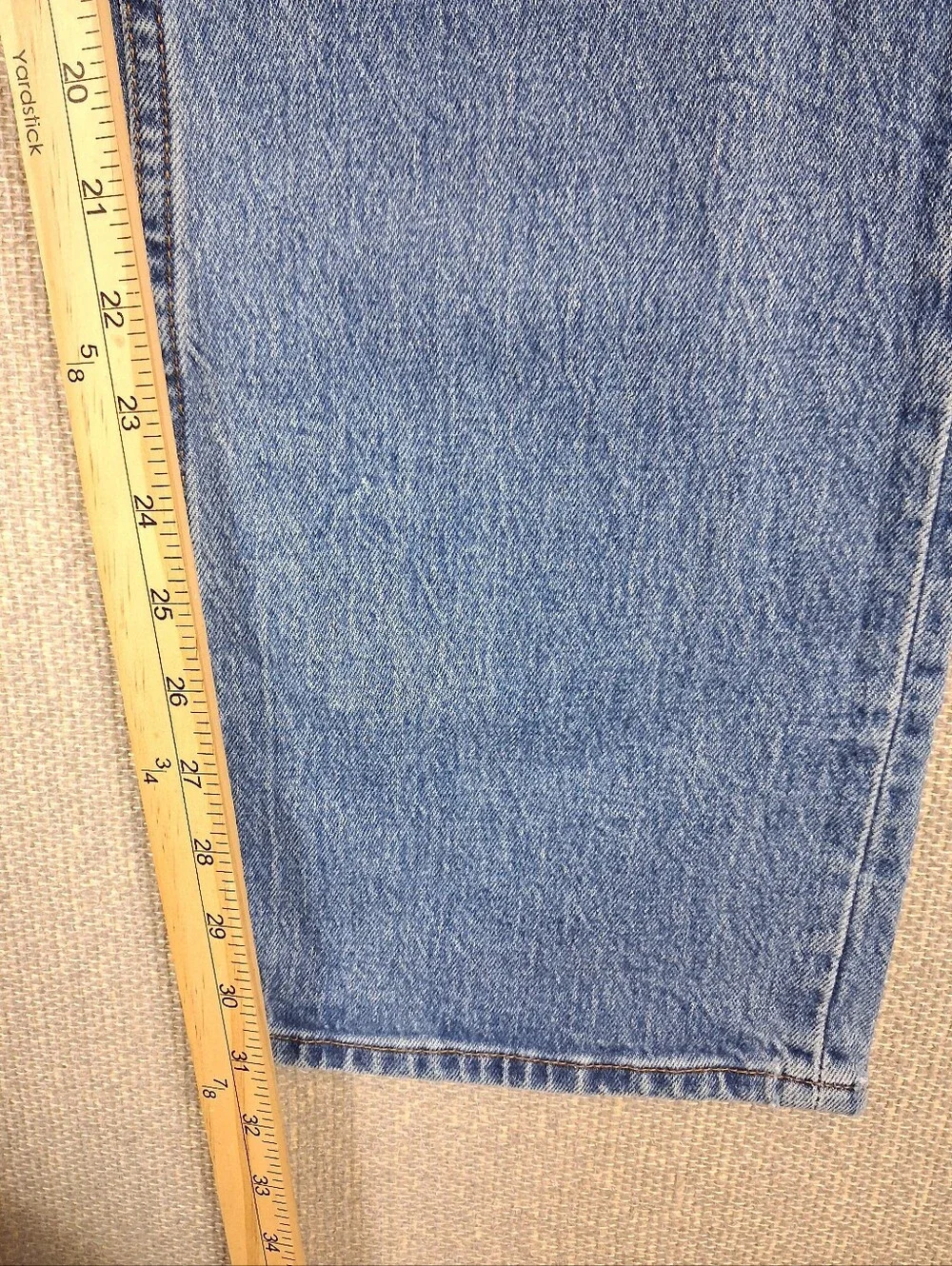 Abercrombie & Fitch Curve Love The Baggy Mid Rise Jeans Medium Wash Denim 27/4